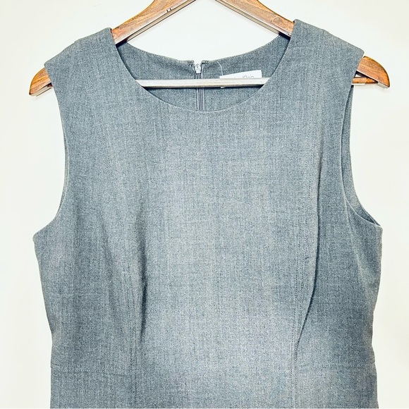 Calvin Klein Knee Length Sheath Dress Sleeveless Dark Charcoal Medium - Picture 3 of 8